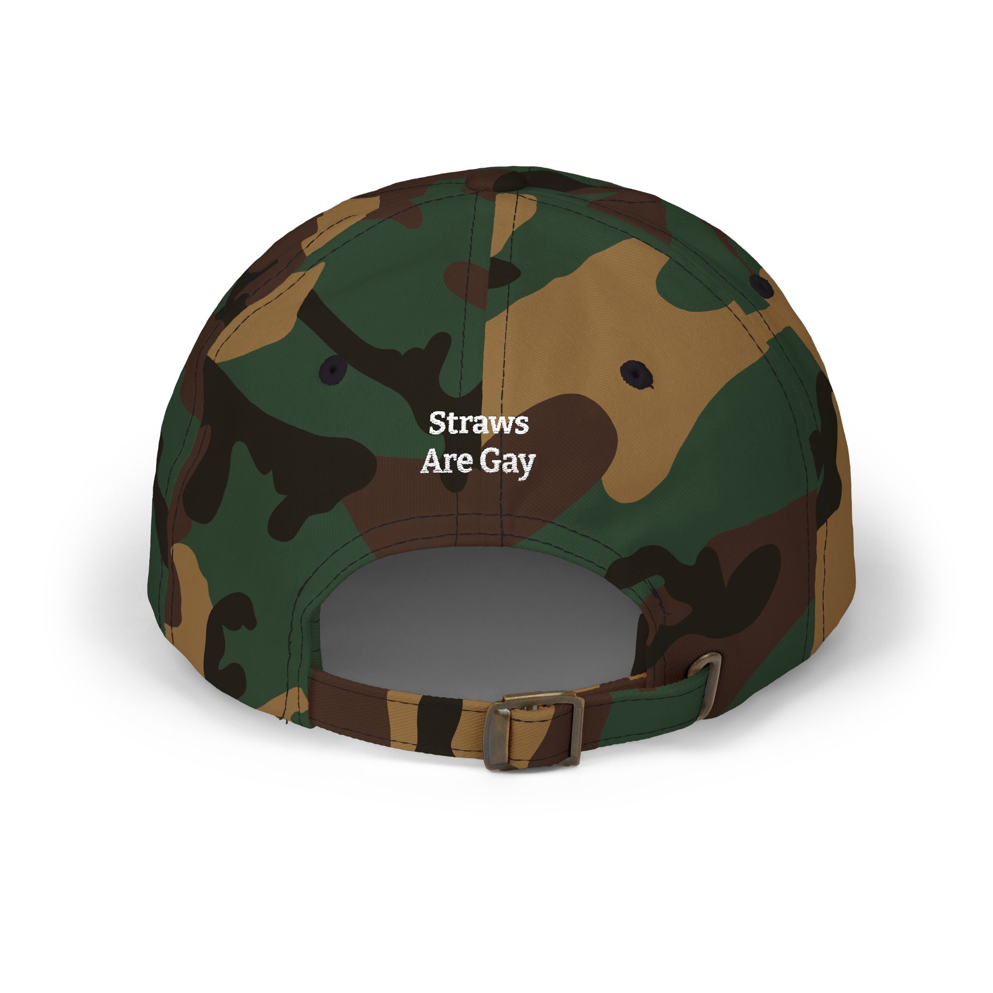 Dad Cap — "Straws Are Gay" Embroidered Statement Hat