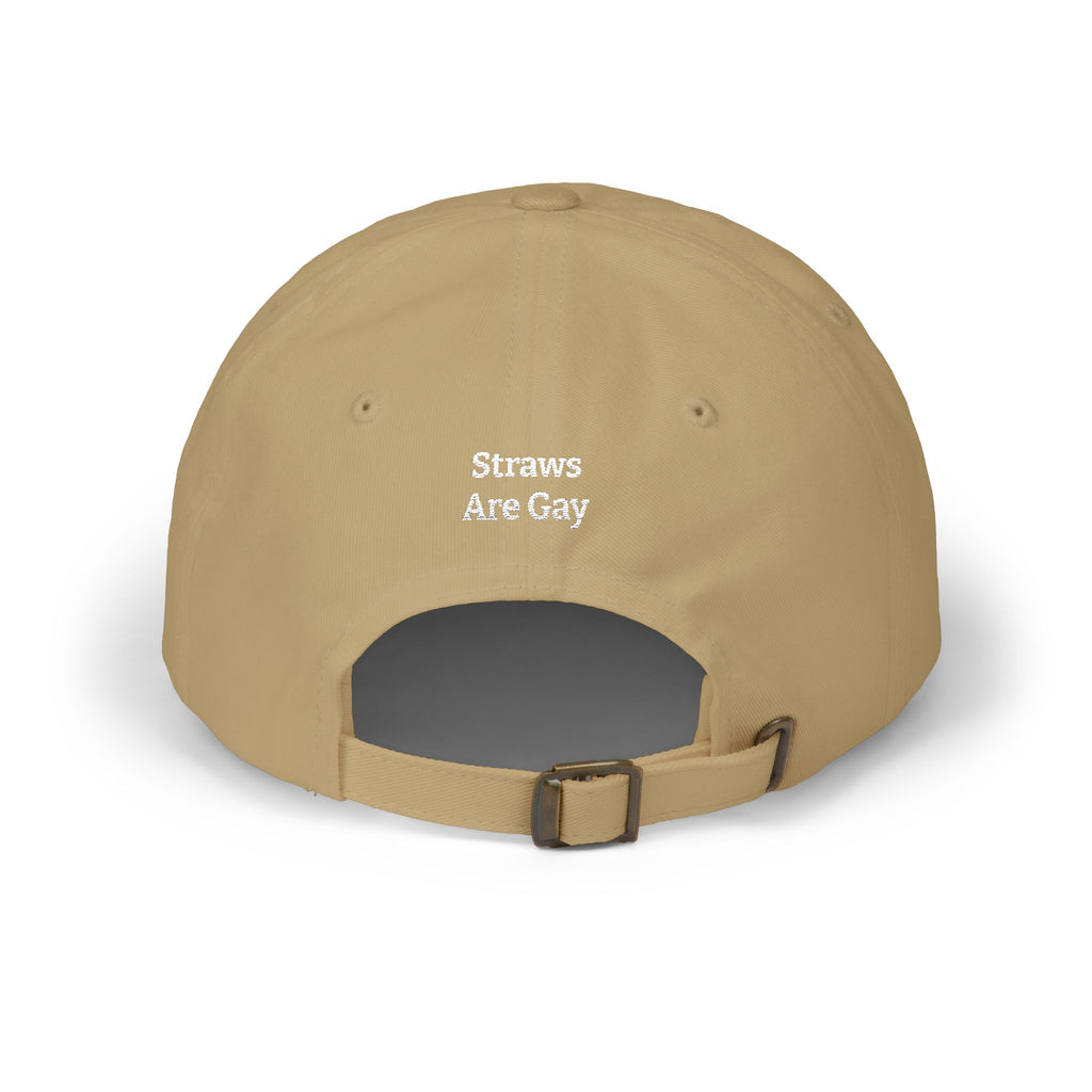 Dad Cap — "Straws Are Gay" Embroidered Statement Hat
