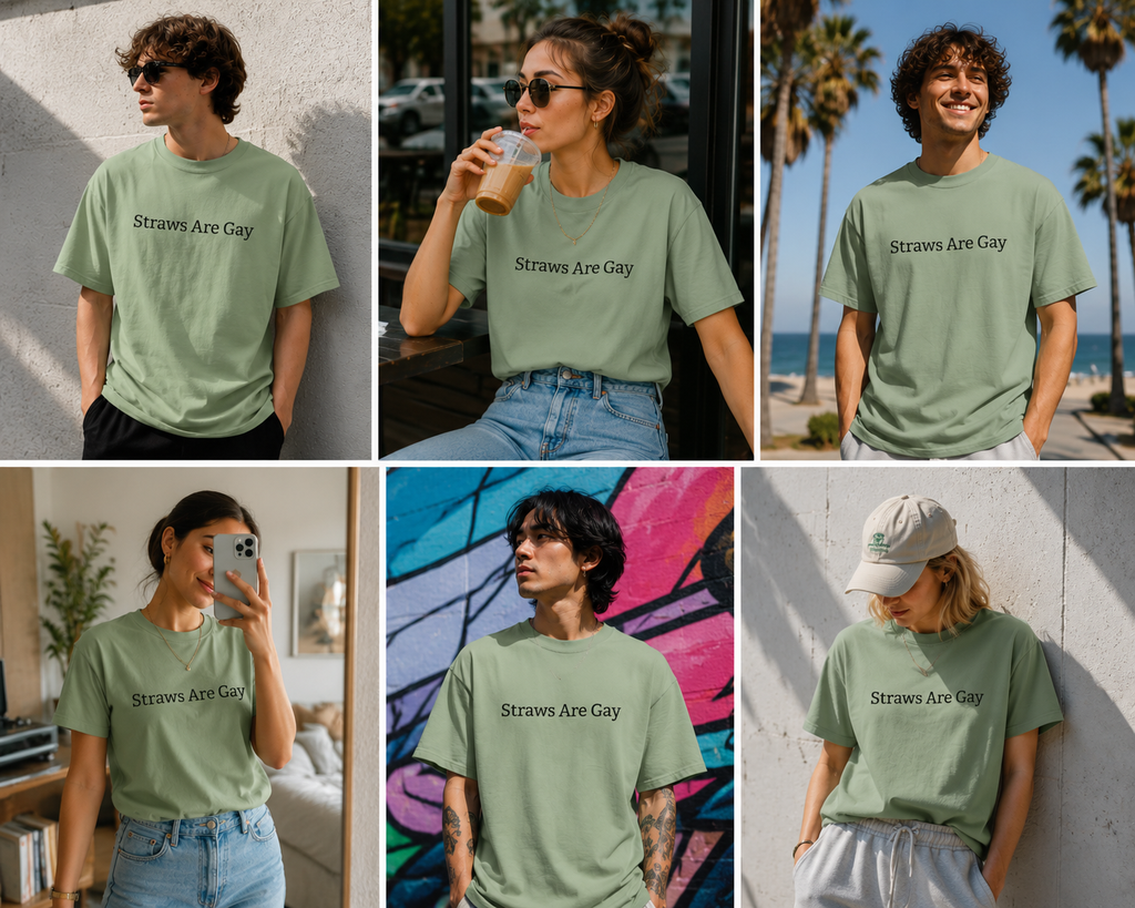 Straws Are Gay T-shirt