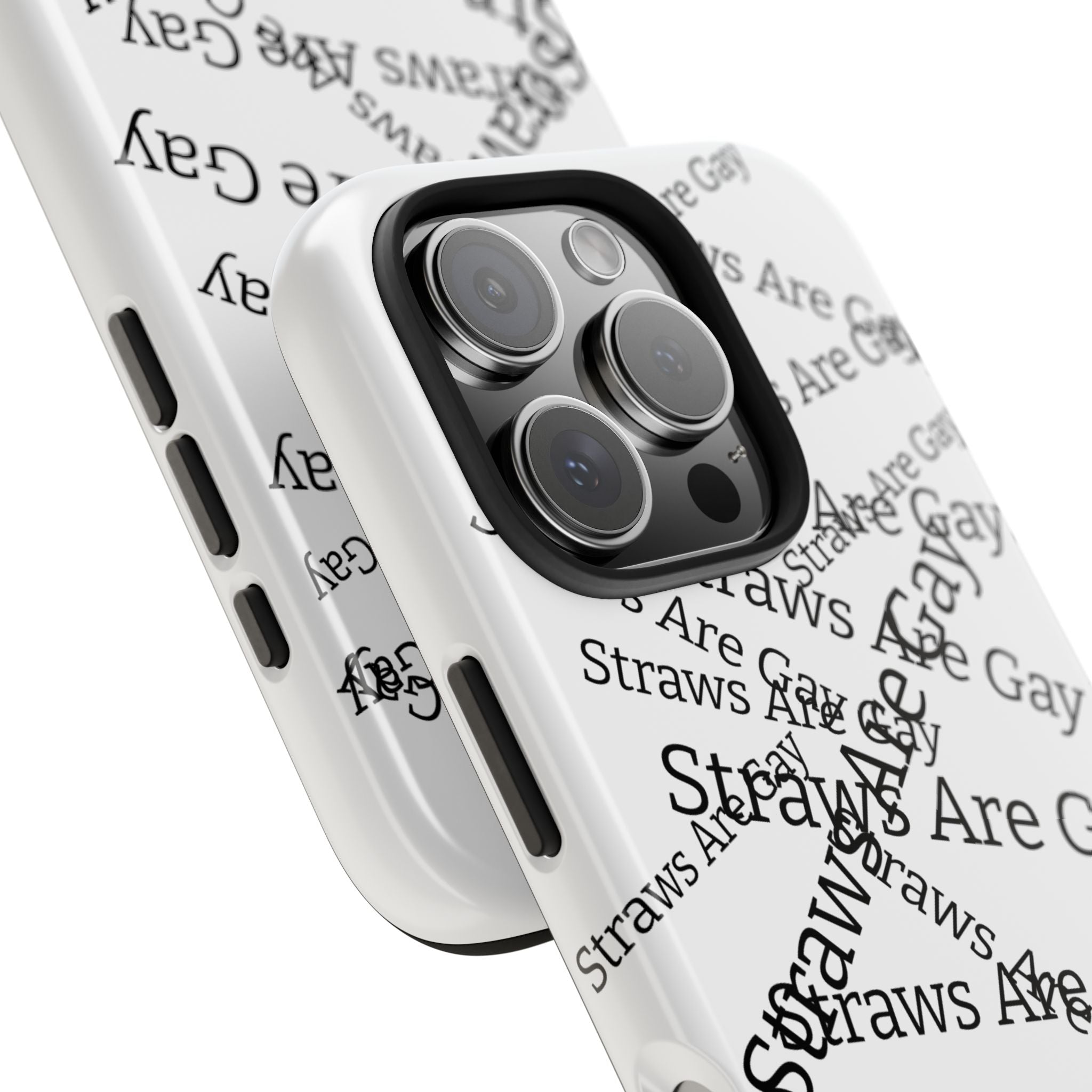 Tough Phone Case — 'Straws Are Gay' Bold Typography Protective Cover