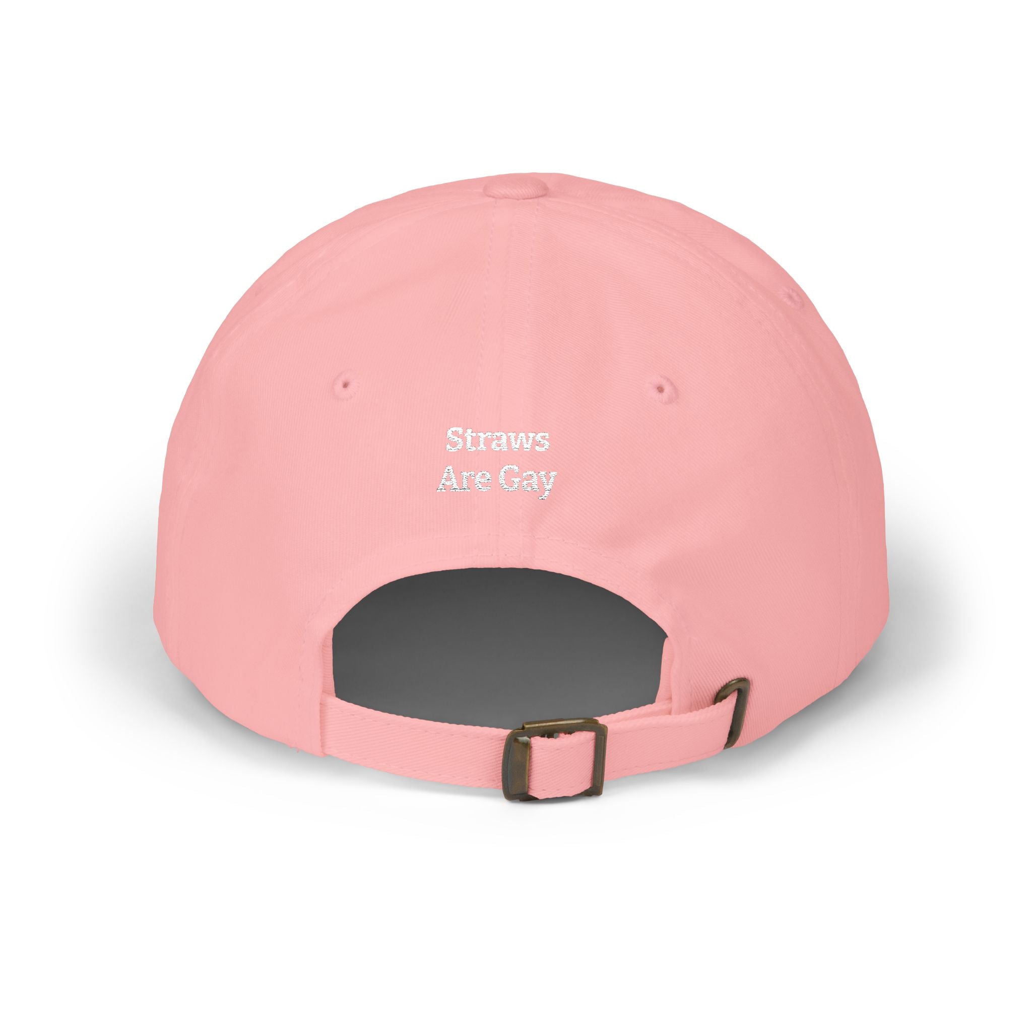 Dad Cap — "Straws Are Gay" Embroidered Statement Hat