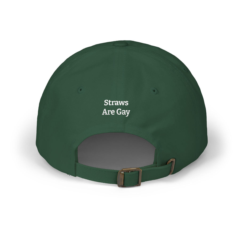 Dad Cap — "Straws Are Gay" Embroidered Statement Hat