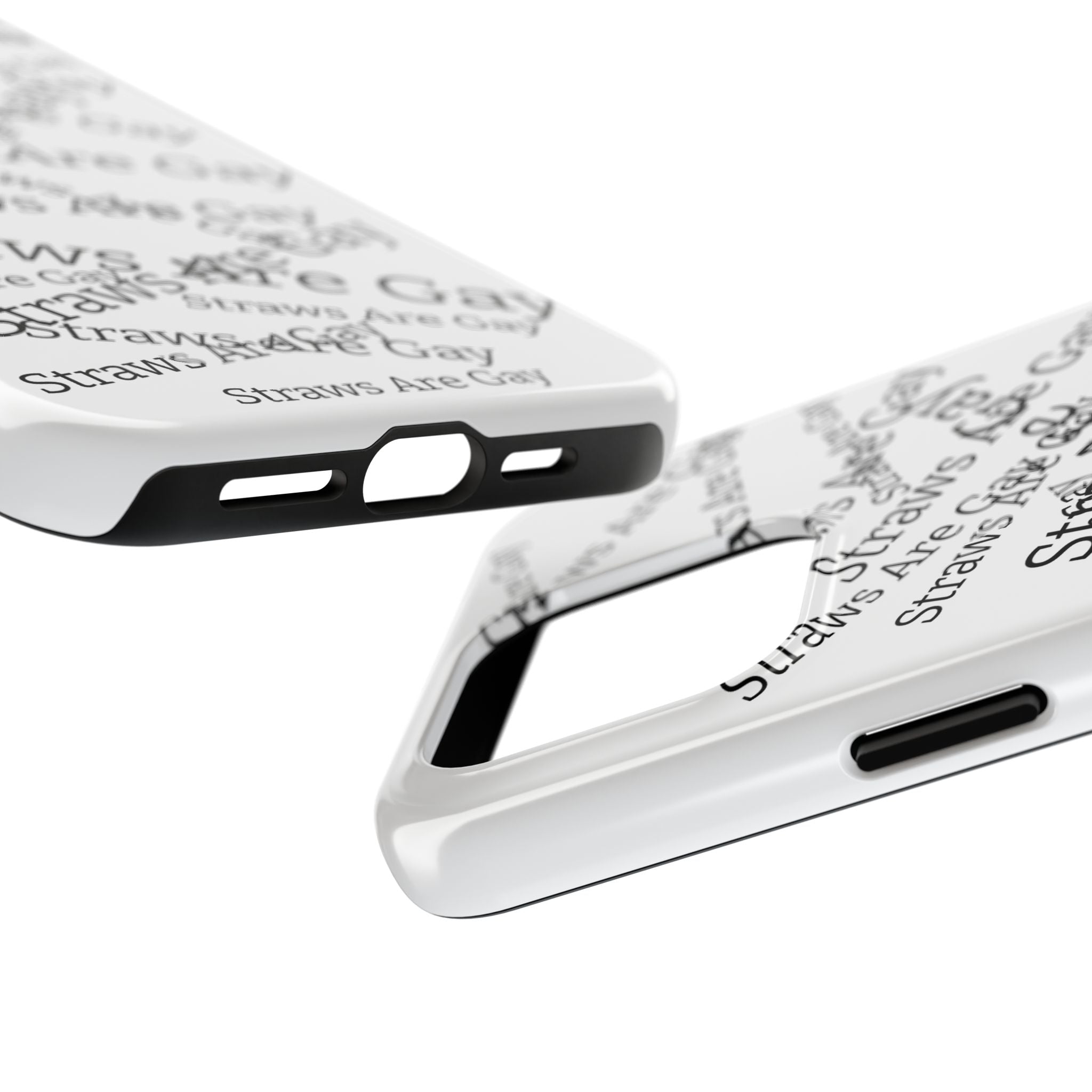 Tough Phone Case — 'Straws Are Gay' Bold Typography Protective Cover