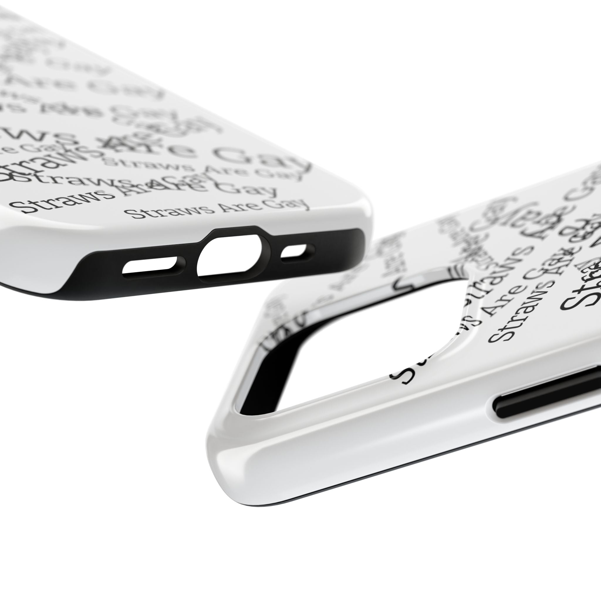 Tough Phone Case — 'Straws Are Gay' Bold Typography Protective Cover