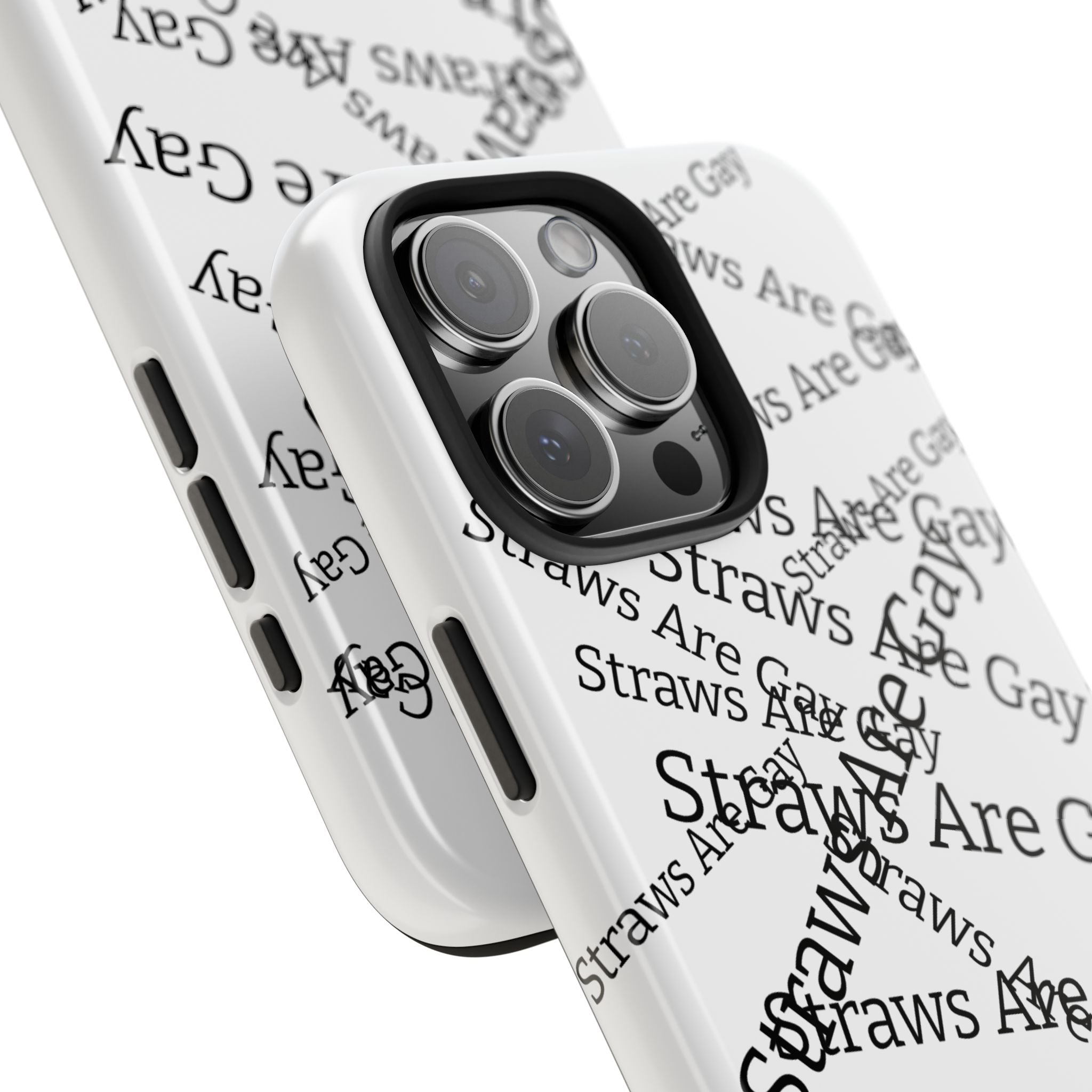 Tough Phone Case — 'Straws Are Gay' Bold Typography Protective Cover