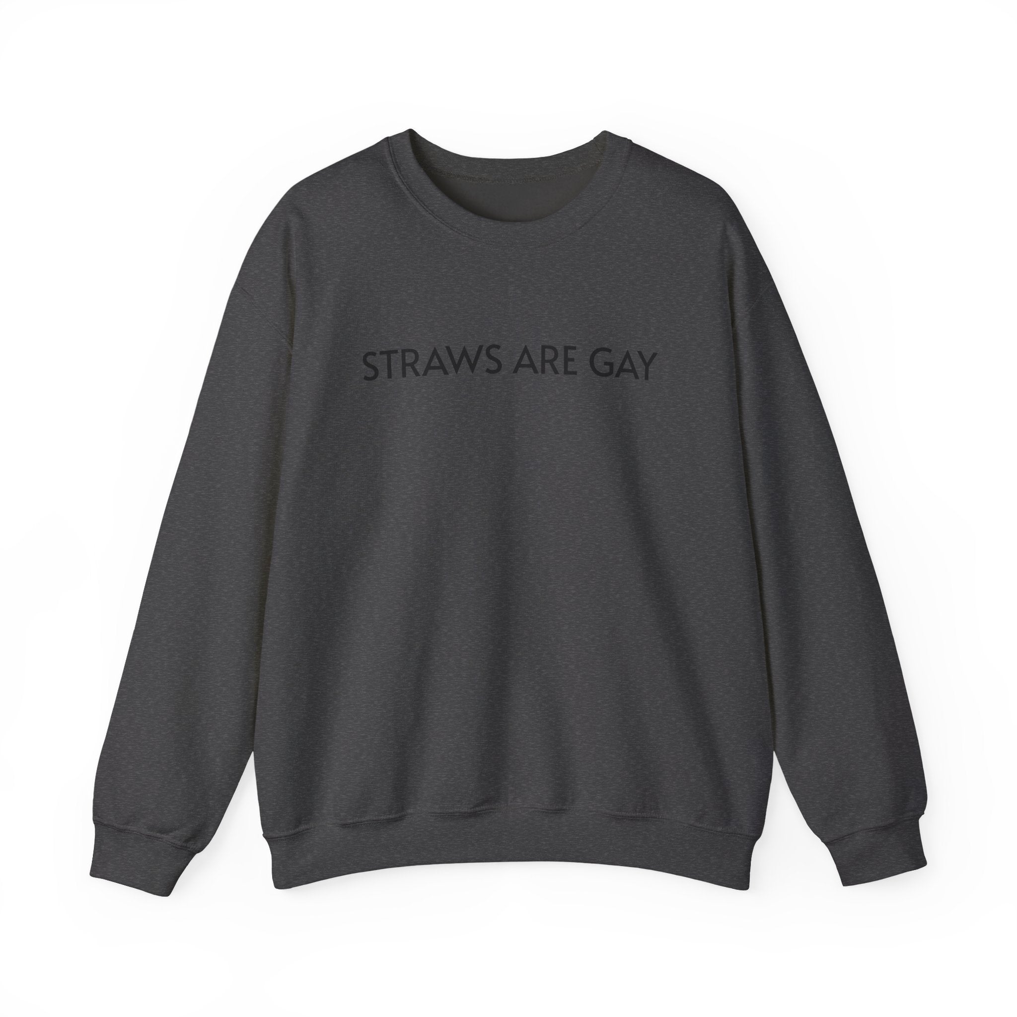 Sweatshirt — “Straws Are Gay” Minimalist Crewneck