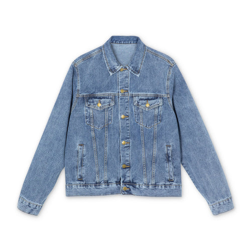 Denim Jacket — "STRAWS ARE GAY" Embroidered Back Statement Jacket